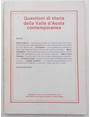 Questioni di storia della Valle dAosta contemporanea.  2/88.