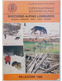 Soccorso Alpino Lombardo. Delegazioni di Bergamo - Edolo - Lecco - Sondrio. Relazione 1982.