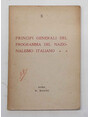 Principi generali del programma del nazionalismo italiano.