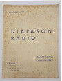 Diapason radio. Catalogo n. 101. Radiofonia - Televisione.