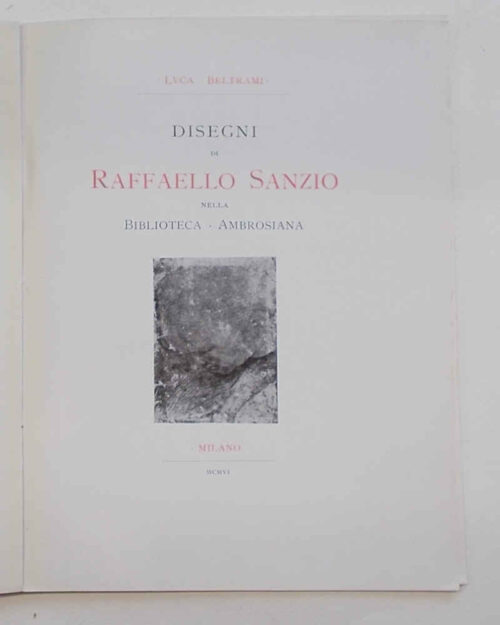 40-2636 Disegni di Raffaello Sanzio nella Biblioteca Ambrosiana. Nozze Gavazzi - Pirelli.