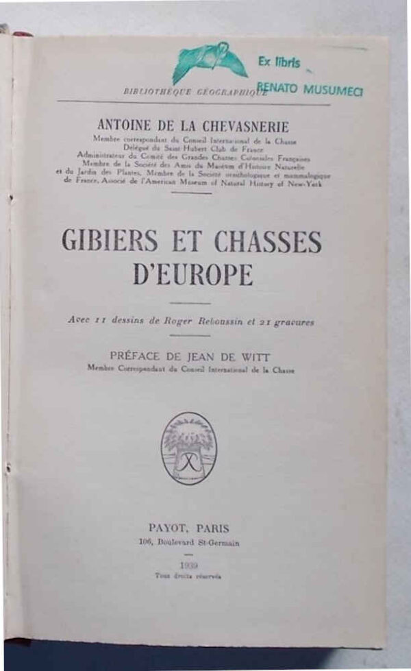 C0-0128 Gibiers et chasses d'Europe.