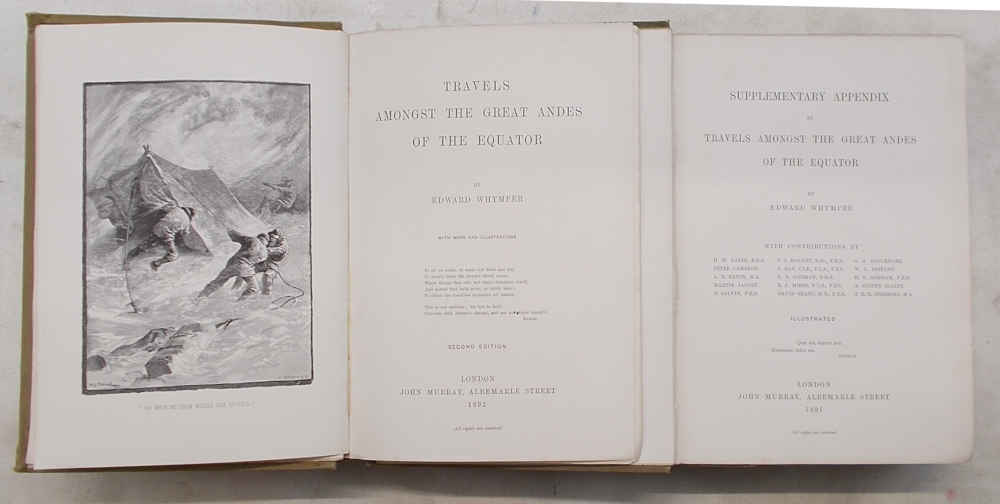 Travels amongst the Great Andes of the Equator. --- Supplementary appendix.
