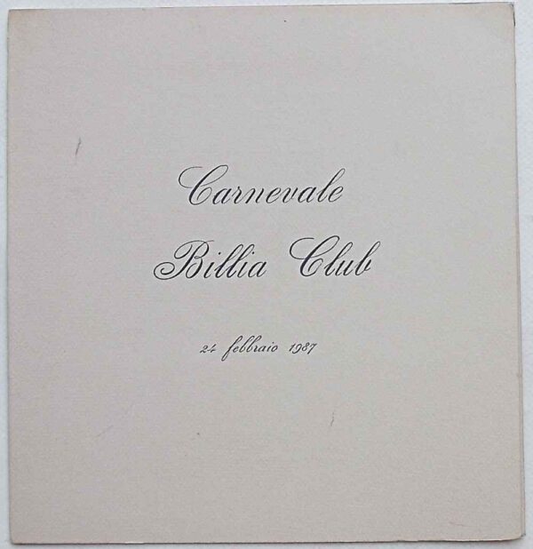 VA-0011 Carnevale Billia Club. 24 febbraio 1987